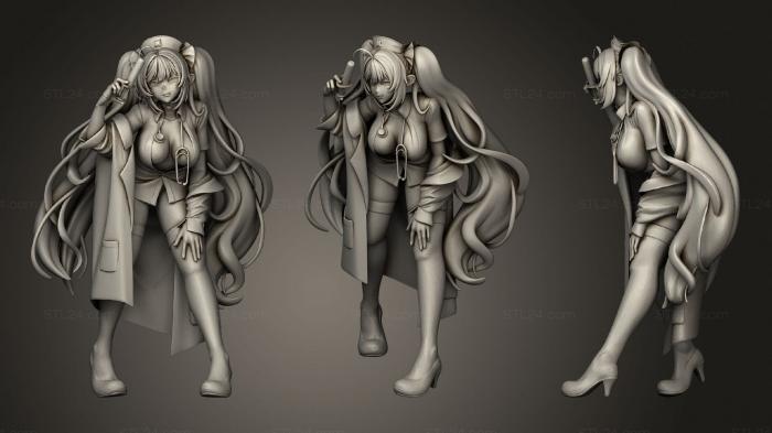 Figurines of girls (Nurse, STKGL_1254) 3D models for cnc